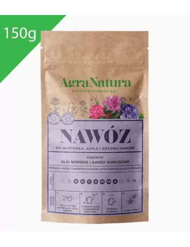 NAWÓZ DO HORTENSJI, AZALII I RÓŻANECZNIKÓW 150g AGRA NATURA