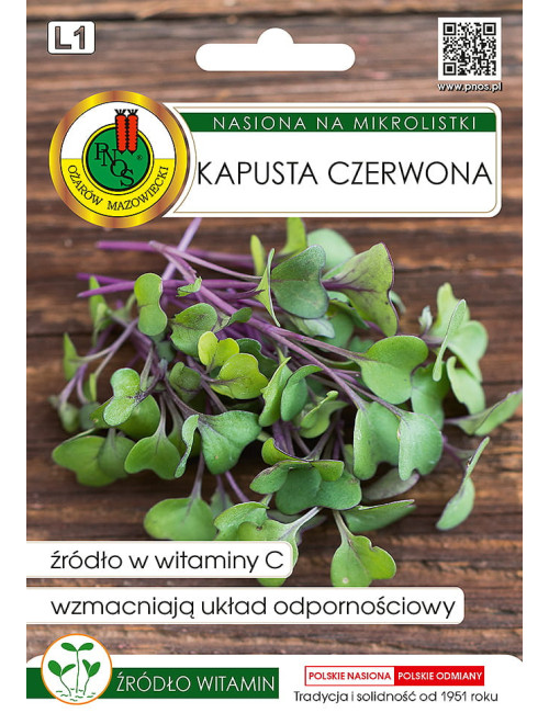 NASIONA NA MIKROLISTKI KAPUSTA CZERWONA 10g